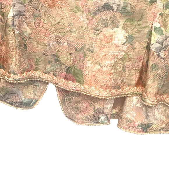 Vintage Nah Nah Collections Brocade 80's Jacket 22 Pink Floral  Beaded Womens - Picture 7 of 9